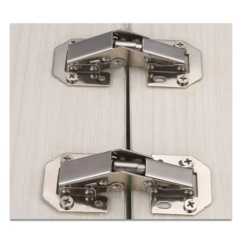 10 Pack No-Drill Door Spring Soft Close Hinges For Cabinets And Furniture, Hydraulic Soft Closer Hinges with Screws, installed
