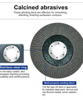 Forty-Eight Pack Flap Discs With 40 Grit For 4.5 Inch Diameter And Seven Eighths Inch Arbor Bevel Type 29 Industrial Grade Zirconia Abrasive