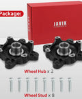 Front Left And Front Right Wheel Hub Set For Polaris Ranger And RZR UTVs Fits 2009 To 2014 Ranger 700 800 4X4 Crew 6X6 Diesel 900 570 ACE 570 900 OEM Replacement Bearing Hub Assembly, black hubs with 8 studs