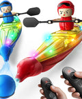 Dual RC Kayaks For Kids 6-12 With Magnetic Dolphin Nose And Three Balls, Two Independent 2.4GHz Remotes, LED lights