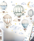 Hot Air Balloon Wall Decals For Nursery And Kids Room Peel And Stick Baby Room Decor That Won't Damage Walls Easy To Remove Safe For Infants Adorable Balloon Stickers Ages 0 To 12
