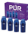 Four Pack Replacement Water Filter For Pitcher And Dispenser Two In One Power Pack Filtration NSF Certified Cuts Chlorine Mercury Copper Zinc
