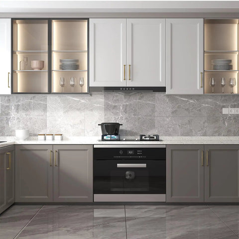 Modern kitchen with 20 pack 3 inch champagne bronze cabinet pulls for kitchen cabinets zinc alloy gold drawer handles hardware set