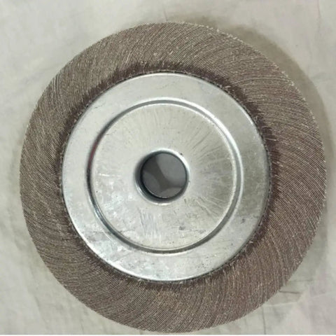 Durable 200mm Non-Woven Polishing Wheel For Heavy Duty Grinding And Buffing Metal Wood Surfaces With 180 To 600 Grit Cloth Flapper Disc top view image.