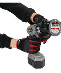 Drill Pump Liquid Transfer Kit for 1200+ RPM Drills with cordless drill, gloves, and self-priming pump for easy fluid transfer.