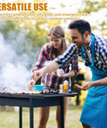 Couple using 60 Pack Waterproof Fire Starters For Camping And Emergency Use In Fire Pits And Grills Non Toxic Long Lasting Burn