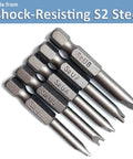 Heavy Duty U Shaped Spanner Screwdriver Bit Set, 5 Piece S2 Steel Magnetic Power Drill Kit, showing five S2 bits.