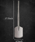 SDS Max Clay Spade Bit 4.5 by 17 Inch Heavy Duty 40CrMo Steel Shovel Bit for rotary and demolition hammers, dimensions shown