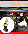 Coolant temperature sensor with gold stem and black connector; compatible with Chevy Trax Cruze Sonic Buick Encore (1pc).