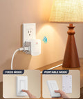 Wireless Wall Switch Remote Outlet For Lamps And Fans, 15A 1875W, No Wiring Needed, 100 Ft RF Range, Easy Install Plug And Play
