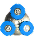 36T Planetary Gear With Clutch Set For Motor Replacement, 36 Teeth Nylon Blue Gear, Outer Diameter 38mm, Includes 3 Gears And 1 Clutch