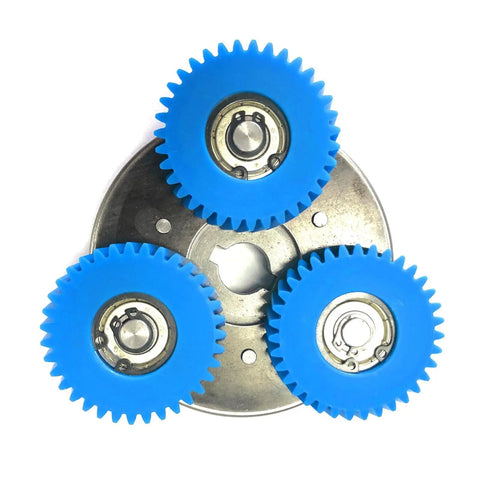 36T Planetary Gear With Clutch Set For Motor Replacement, 36 Teeth Nylon Blue Gear, Outer Diameter 38mm, Includes 3 Gears And 1 Clutch