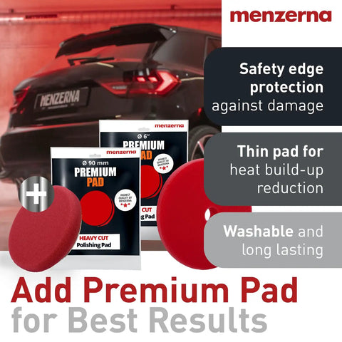 Heavy Cut Compound 1000 Improved Formula For Deep Scratches And Swirls, Pro Grade Abrasive Polishing Compound For Scratch Repair, Silicone Free, Buffing And Restoration, 16 Oz with Menzerna premium pads