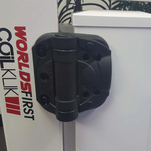 Heavy Duty Self Closing Gate Hinges With Adjustable Tension Springs for Square Post Vinyl PVC and Wood Pool Safety Hinge