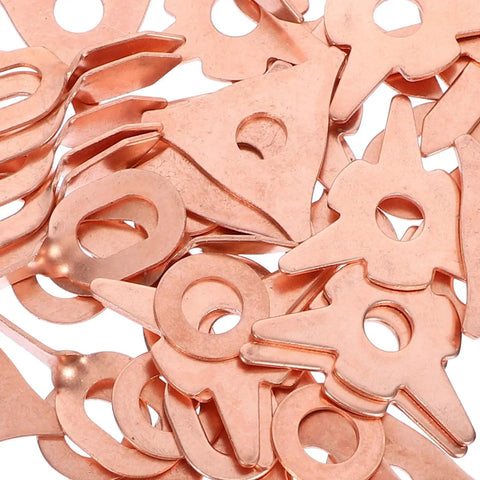 Iron Dent Puller Rings Kit 50-Piece Set For Car Body Repairs showing various shapes and sizes of repair rings