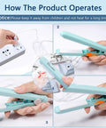 Portable Handheld Bag Sealer For Snacks And Food Storage Heat Vacuum Sealing Gadget With Power Cable Keeps Cookies Fresh