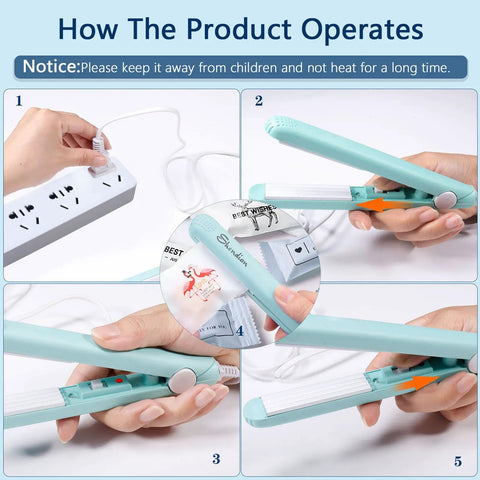 Portable Handheld Bag Sealer For Snacks And Food Storage Heat Vacuum Sealing Gadget With Power Cable Keeps Cookies Fresh