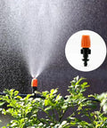 50 Piece Garden Micro Flow Drippers Sprinklers Emitter Set With Adjustable Drip Heads watering plants with fine mist