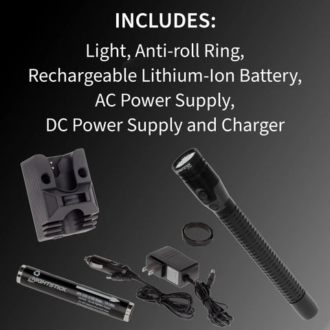 Beefy Rechargeable Full Size LED Dual Light Flashlight With 650 Lumen Main Beam And 200 Lumen Flood, accessories included.