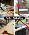 Badass Precision 3 Inch Pin End Scroll Saw Blades 45 Pack shown in use for detailed wood cutting and crafting tasks.