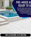 Invisible Non-Slip Coating and Sealant for Indoor Outdoor Tile Concrete Natural Stone Clear Anti-Slip Treatment on pool deck.