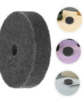 Heavy Duty Nylon Polishing Wheels Set Of 6 For Metal Buffing With 75mm Diameter And 10mm Hole super durable grinding disc on white background.
