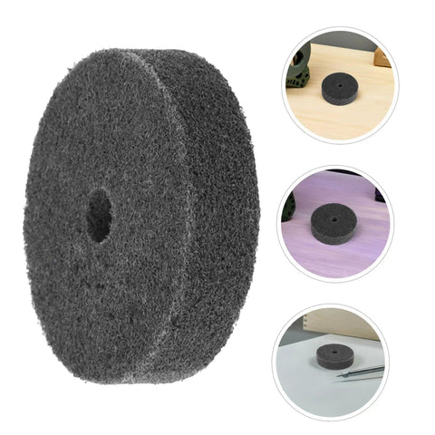 Heavy Duty Nylon Polishing Wheels Set Of 6 For Metal Buffing With 75mm Diameter And 10mm Hole super durable grinding disc on white background.