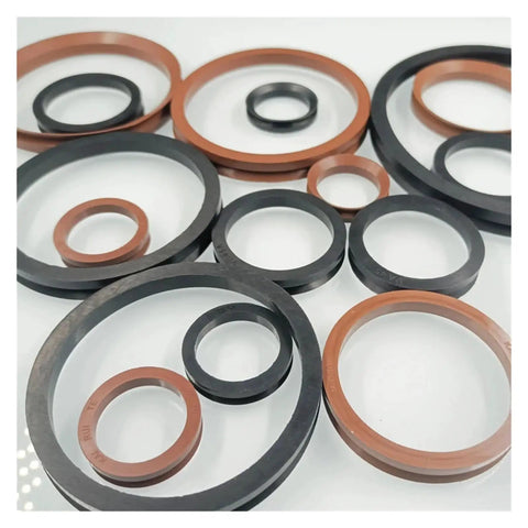 Heavy Duty FKM Fluororubber Water Shaft Seal Rotary O Ring Viton Grade Cuff, various sizes, for VA systems, tough elastomer design.