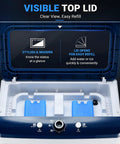 Visible top lid of Portable Evaporative Air Cooler With Mechanical Knobs And Auto Swing for easy water refill.