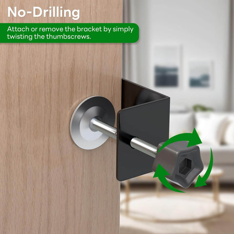 Anti-Theft Doorbell Camera Mount For Orbitell Video Doorbell, No-Brainer Anti-Blocks Motion Sensor, Adjustable Bracket, Black, Easy Install