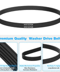 Washer Drive Belt For GE And Hotpoint Washers 22 Inch 5 Ribs 4 Grooves Efficient Replacement Belt Fits GTW HTW NTW Models Compatible With AP6328256 4587903 PS12299369 WH01X27538 black rubber belt