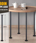 Industrial Pipe Table Legs Four Pack For Custom Rustic Tables And Furniture Heavy Duty Farmhouse Iron Desk Legs 30 Inches With Flanges And Shelf Support Diy Ready