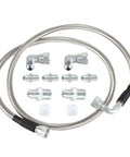 6AN Stainless Steel Braided Transmission Cooler Hose Line Kit For TH350 TH400 700R4 NP700RTL And 4L60E Series Universal Chevy Ford Mopar