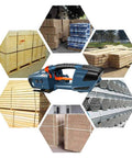 Handy Portable Electric Strapping Machine For Pet Or Pp Tape That Wields 2800N Force with packed boxes and materials.