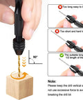 Demonstration of Miniature Pin Vise Hand Drill Set For Jewelry Making 67 Piece Dope Kit showing proper drill bit length