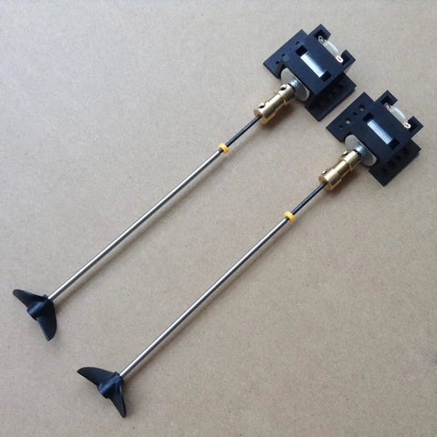 Two 130 Motors RC Boat Drive Set With Motor Seats Copper Couplings 12cm Shaft Propeller Kit For DIY Model Ship Under 30cm Long Dual Motors