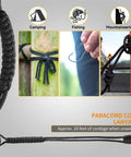 Image of Handmade Wooden Handle Three Eighths Inch Thick Ferro Rod Fire Starter Kit showing paracord lanyard for outdoor use.