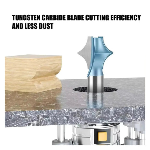 Cool Miter Frame Molding Router Bit With 12mm Or 1/2in Shank for crafting curved wood profiles, cutting through wood smoothly.
