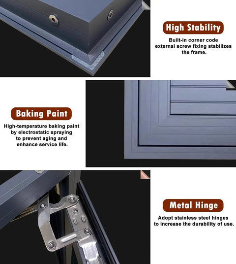 High stability detail of Rock Solid Aluminum Access Panel 12 X 40 Inch Soundproof HVAC Duct Inspection Hatch with secure fittings.