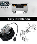 Diagram of Drop In Replacement Motor Assembly For Broan 771 And 771 A Bathroom Exhaust Fans S97017450 3000 RPM 70 CFM Easy Install
