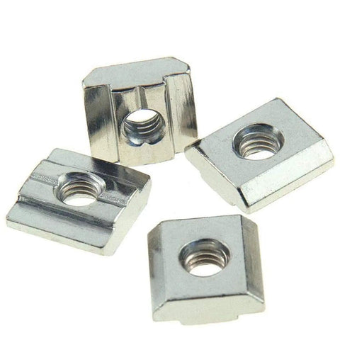 30 Pcs 3030 Series Sliding T Nuts M6 Thread For 8mm T Slot Aluminum Extrusion Profile Hammer Head Style Easy Slide In High Hardness Carbon Steel