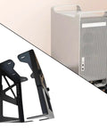 Heavy Duty Adjustable Open Frame Server Rack A Badass Setup For Nas Computers And Gaming Consoles With Pc Tower Under Desk Mount Bracket Solid Steel supporting a PC tower.