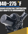 Premium Grade Three Way Heater Control Valve For 2013-2024 Ram 1500 3.6L 5.7L shown at an angle, highlighting its durable design.