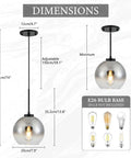 Dimensions of Black Farmhouse Pendant Light Fixtures Two Pack Over Table With Crystal Lampshades For Kitchen Island And Dining Room Rustic Ceiling Hanging Lighting For Kitchen Sink Area with bulb types