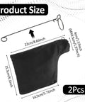 Heavy Duty Miter Saw Dust Collection Bags With Durable Zipper And Reinforced Wire Rim, Universal Adjustable Sleeve Fits Table Saws And Belt Sanders, No Sweat Woodworking Shop Cleanup size details shown.