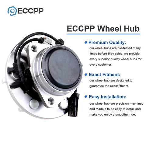 2 Pack Beefy Front Wheel Hub Bearing Assembly With ABS For 6-Lug GM Vehicles Including Express 1500 Silverado 1500 Savana 1500