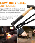 Forging Hammer And Wolf Jaw Blacksmith Tool Set For Metalworking Precision Control When Hammering Hot Steel, 15 Inch