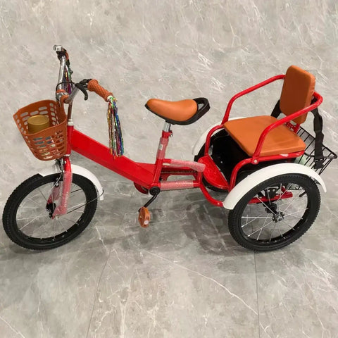 Outdoor Cruiser Tricycle For Travel And Family Fun Three Wheel Pedal Trike With Pneumatic Tire Spoke Wheels Adjustable Frame