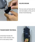 Heavy Duty All Season Road Ready Universal Fit Waterproof EV Charger Cover Shield placed over EV charger with Velcro design.