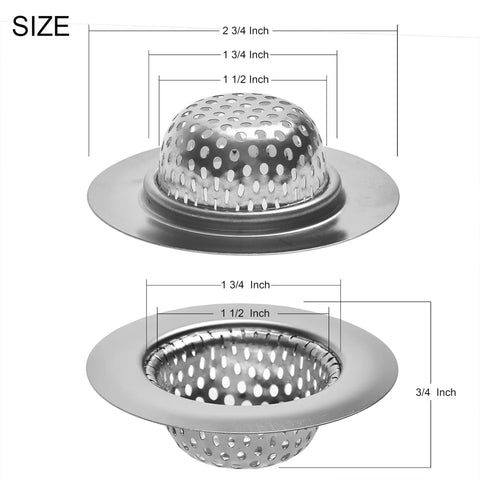 2 Pack Stainless Steel Bathtub Drain Strainer Cover Features 2.75 Inch Wide Top And 1.5 Inch Deep Basket That Snags Hair Soap Scum And Debris Before They Clog Pipes Keeping Showers Running Smooth With Zero Sweat Cleanup And Solid Rust Proof Build Quality